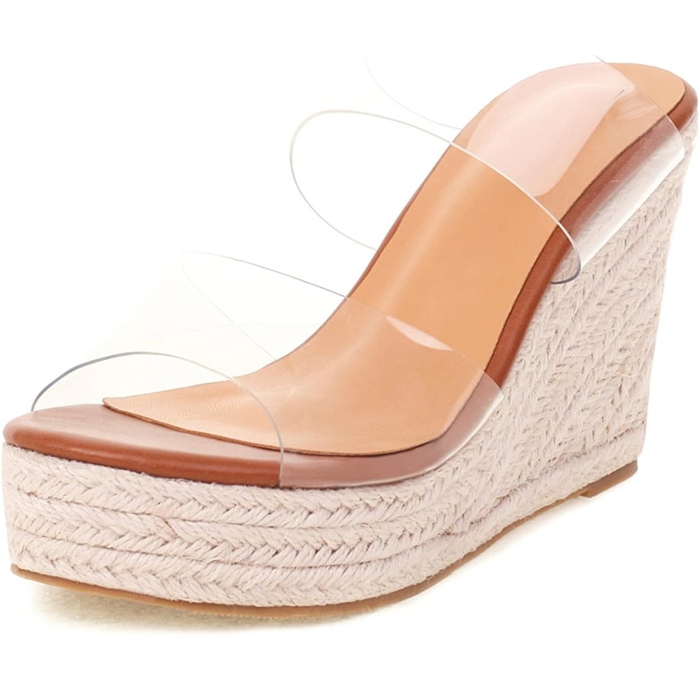 Brand new slip on wedges
